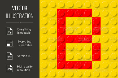 Letter B in construction kit.