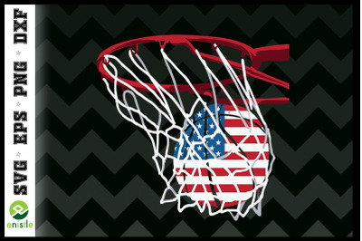 Basketball American Flag 4th of July