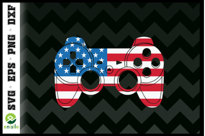 4th Of July Game Controller USA Flag