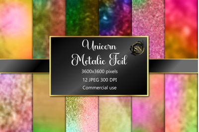 Unicorn Metallic Foil Textures Digital Papers 12 JPG