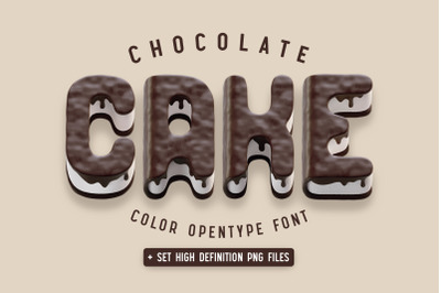 Chocolate Cake - Color Font