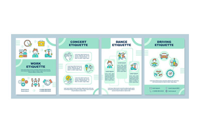 Etiquette types brochure template