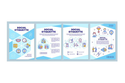 Social etiquette brochure template