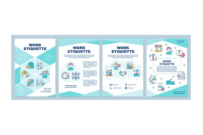 Work etiquette brochure template