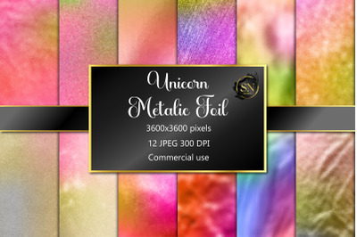 Unicorn Metallic Foil Textures Digital Papers 12 JPG