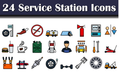 Service Station Icon Set