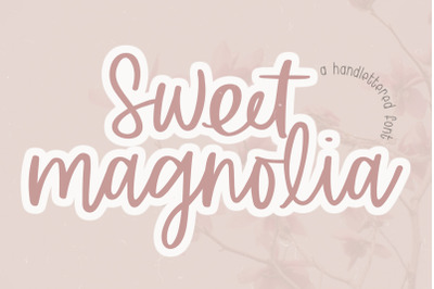 Sweet Magnolia Hand Lettered Font