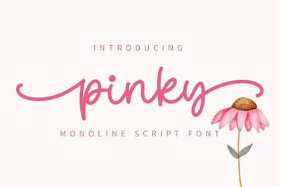 Pinky - Monoline script font