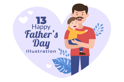 13 Happy Fathers Day Illustration