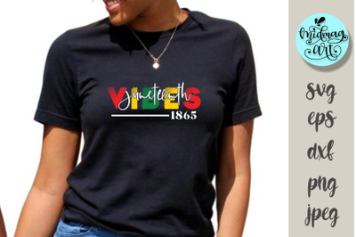 Juneteenth vibes 1865 SVG PNG EPS dxf jpeg