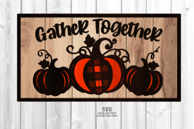 Fall Pumpkin Sign SVG Laser Cut Files | Thanksgiving Sign