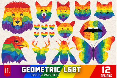 Geometric LGBT - LGBT Pride PNG Bundle