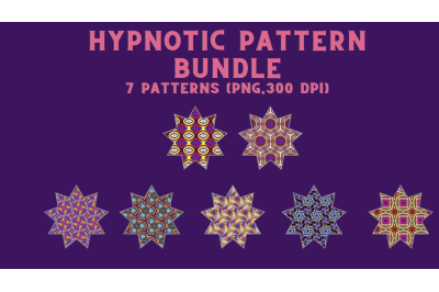 7 Hypnotic Design Patterns (300 DPI, 3600x2250 px)