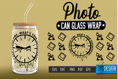 Photo Glass Can Wrap SVG | Camera Quotes Can Glass Wrap