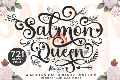 Salmon Queen Font Duo