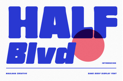 Half Blvd Display Font