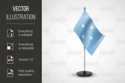 Table flag of Federated States of Micronesia