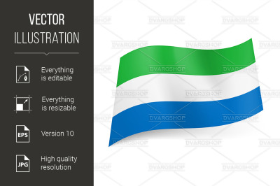 State flag of Sierra Leone.