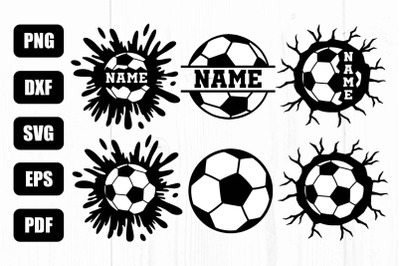 Soccer Svg Bundle, Soccer Ball Monogram Svg, Soccer Designs