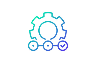 Supply chain gradient linear vector icon