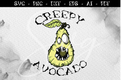 Creepy avocado, Vegetables SVG