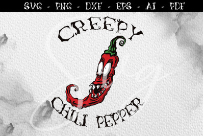 Creepy chili pepper, Vegetables SVG