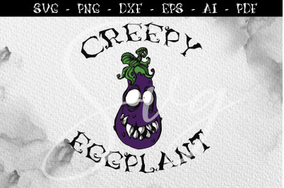 Creepy eggplant, Vegetables SVG