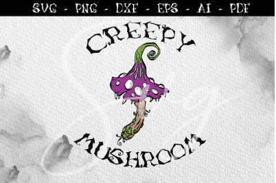 Creepy mushroom, Vegetables SVG
