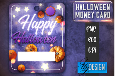 Halloween Money Card PNG Design | Halloween Money Holder | Pumpkin PNG