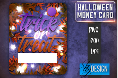 Halloween Money Card PNG Design | Halloween Money Holder | Pumpkin PNG