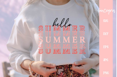 Hello Summer Cut File SVG