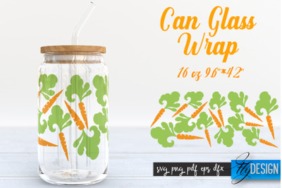 Farmhouse Glass Can Wrap SVG | Carrot