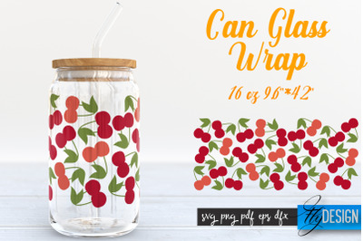 Farmhouse Glass Can Wrap SVG | Cherry