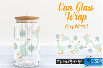 Farmhouse Glass Can Wrap SVG | Goose