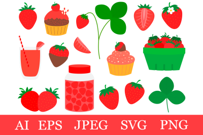 Strawberry clipart. Strawberry SVG. Strawberry sublimation