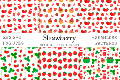 Strawberry seamless pattern. Strawberry background