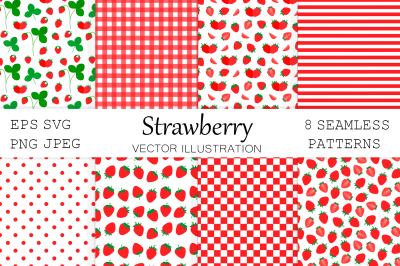 Strawberry seamless pattern. Strawberry background