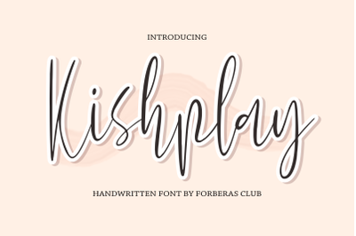 Kishplay | Handwritten Font