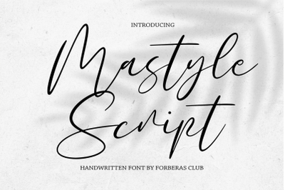 Mastyle Script | Handwritten Font