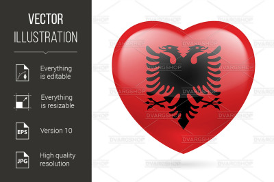 Heart icon of Albania