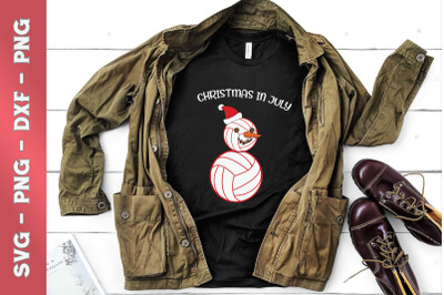 Christmas In July Voleyball Snowman