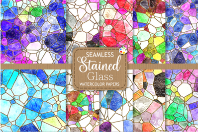 Stained Glass - Seamless Watercolor Papers