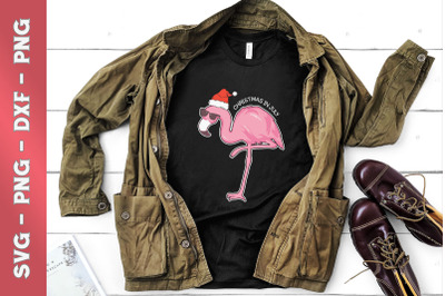 Christmas In July Pink Flamingo