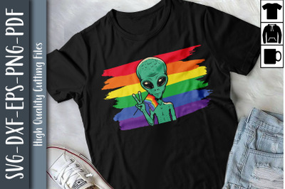 Funny Design For LGBT Pride Alien