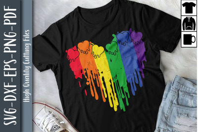 Pride Month Design Tiny Hearts Rainbow