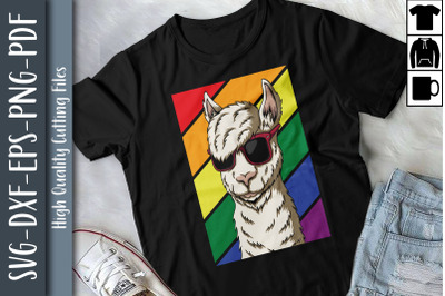 Funny LGBT Design Trans-gender Llama