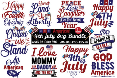 American SVG Bundle,4th of July SVG Bundle ,USA