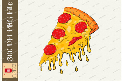 Melting Pizza Graphic Sublimation