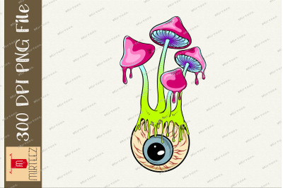 Melting Mushroom Graphic Sublimation