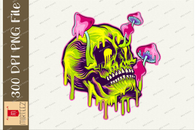 Melting Skull Graphic Sublimation